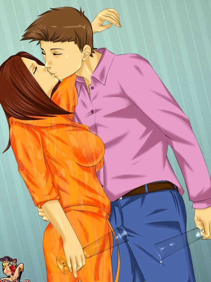 12P Cartoon morena transexual puxa seu pau grande e leva uma surra