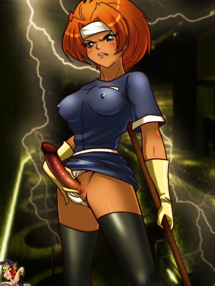 12P Animated ginger tranny strips and fucks a horny brunette guy in a bar