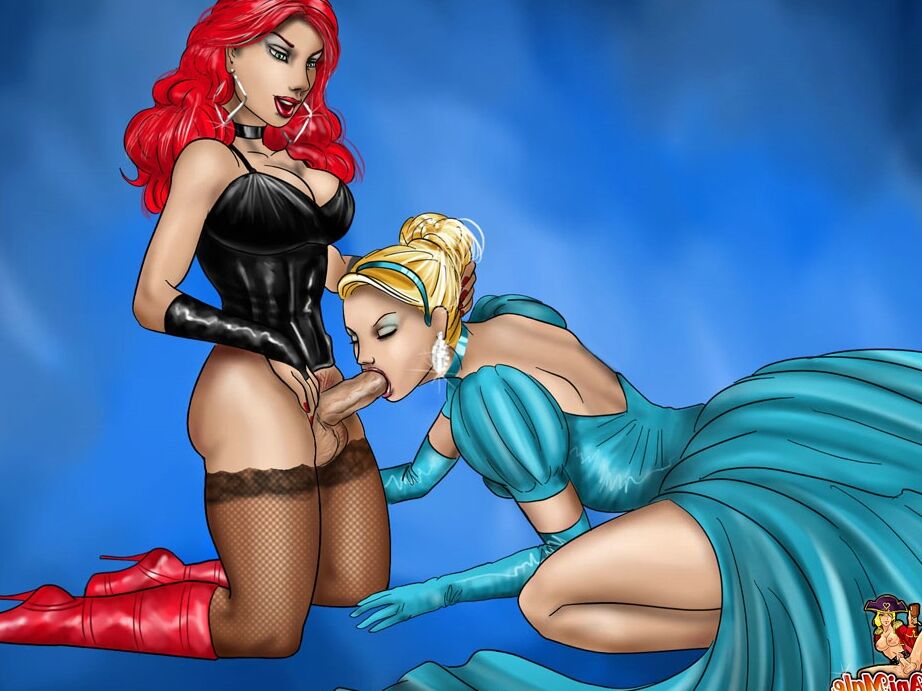 12P Cartoon travestis concluem sexo anal com uma gozada na bunda nua