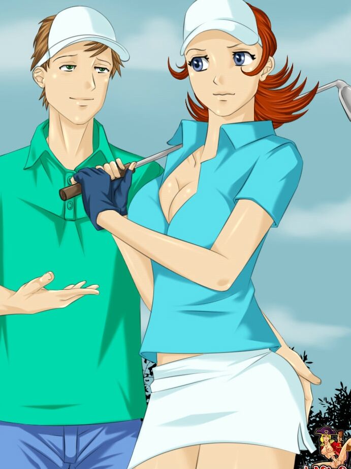 12P Animated redhead golfer tranny gets her asshole destroyed on a golf course