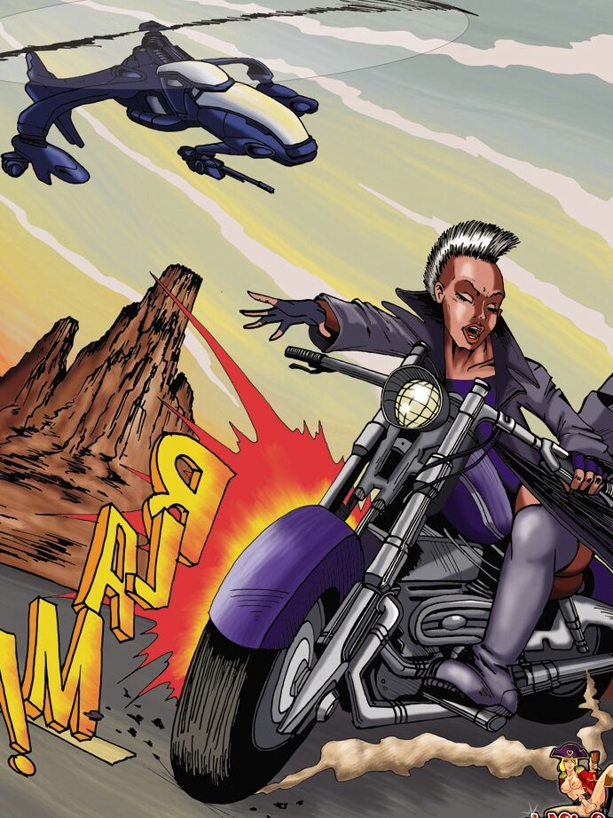 12P Animated ebony X-man Cockzena enjoys a hard fuck with a busty shemale