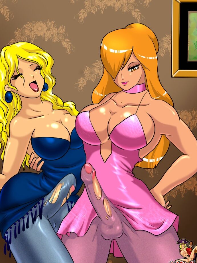 12P Des transsexuelles animées avec des fesses époustouflantes forent le trou du cul de leur esclave sexuelle