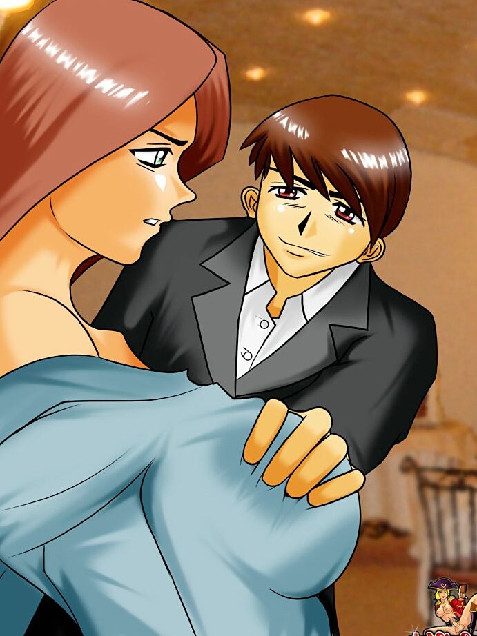 12P Anime shemale & her new man analizing each other during a dinner date