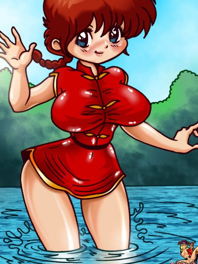 12P 巨乳アニメニューハーフらんまが巨大なチンポで少年の直腸を破壊する