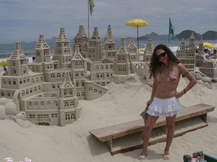 11P Nikki in Rio At The Beach Showing Her Cock