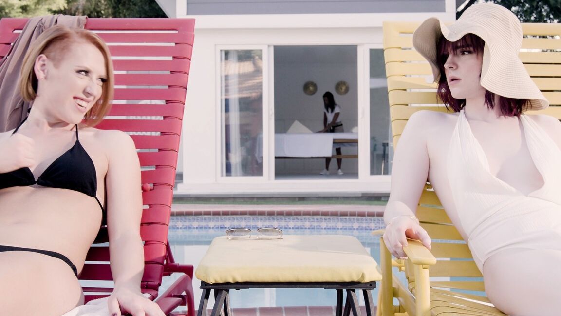 15P Two girlfriends, Ella Hollywood and Shiri Allwood, are vacationing at a resort