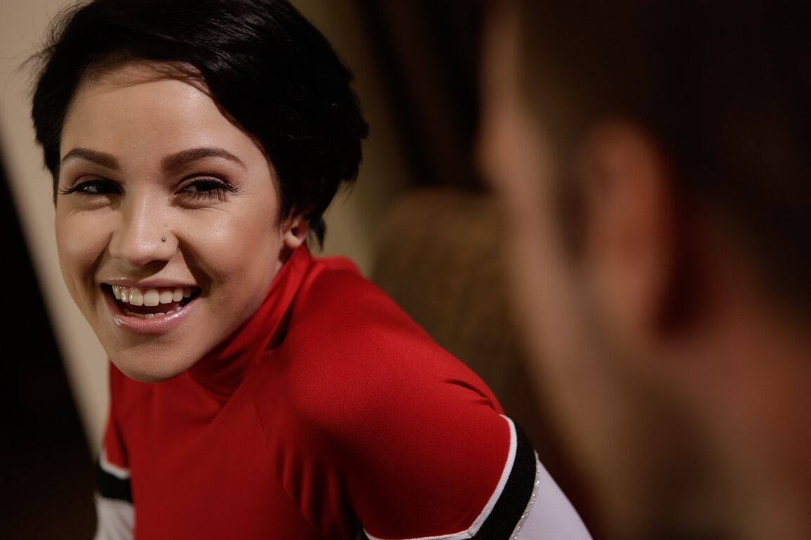 20P Short haired brunette Cadey Mercury gets banged after hitching a ride