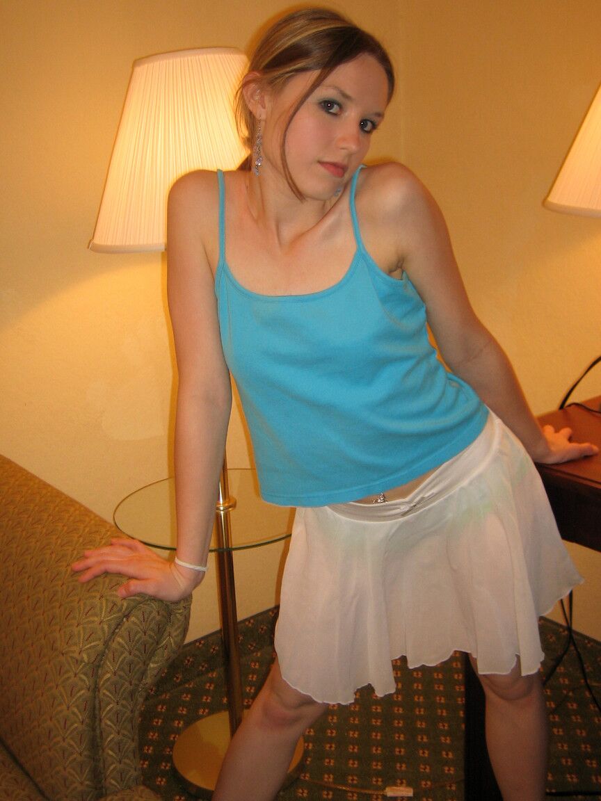 21P Short American MILF Kitty stripping and fingering herself in a solo