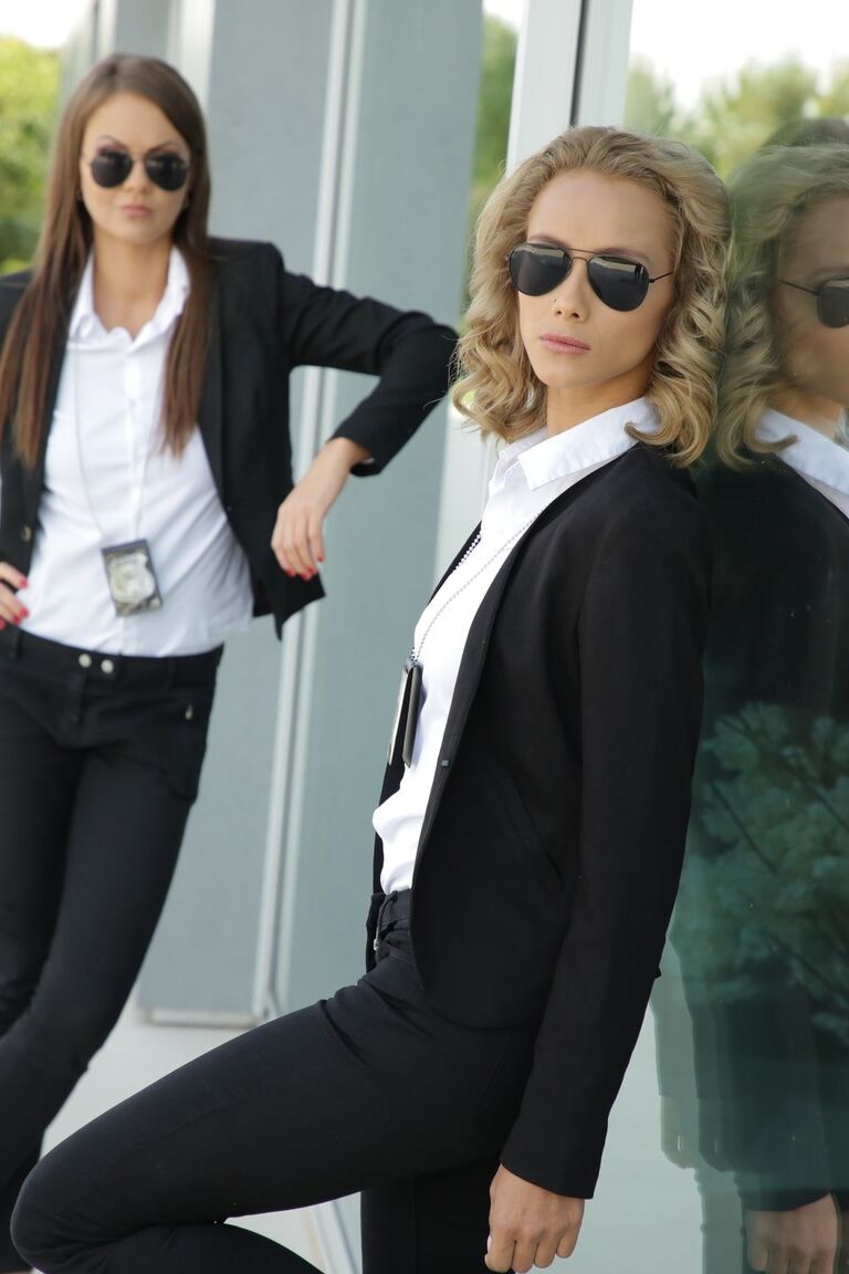 18P Hot outdoor threesome with dirty cops Tina Kay and Veronica Leal