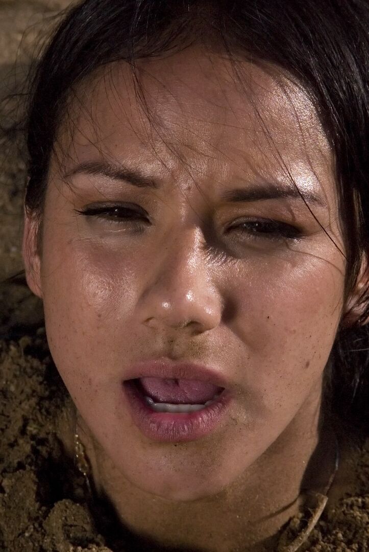 20P Buried babe Nadia Styles gets tortured by a kinky curly haired female