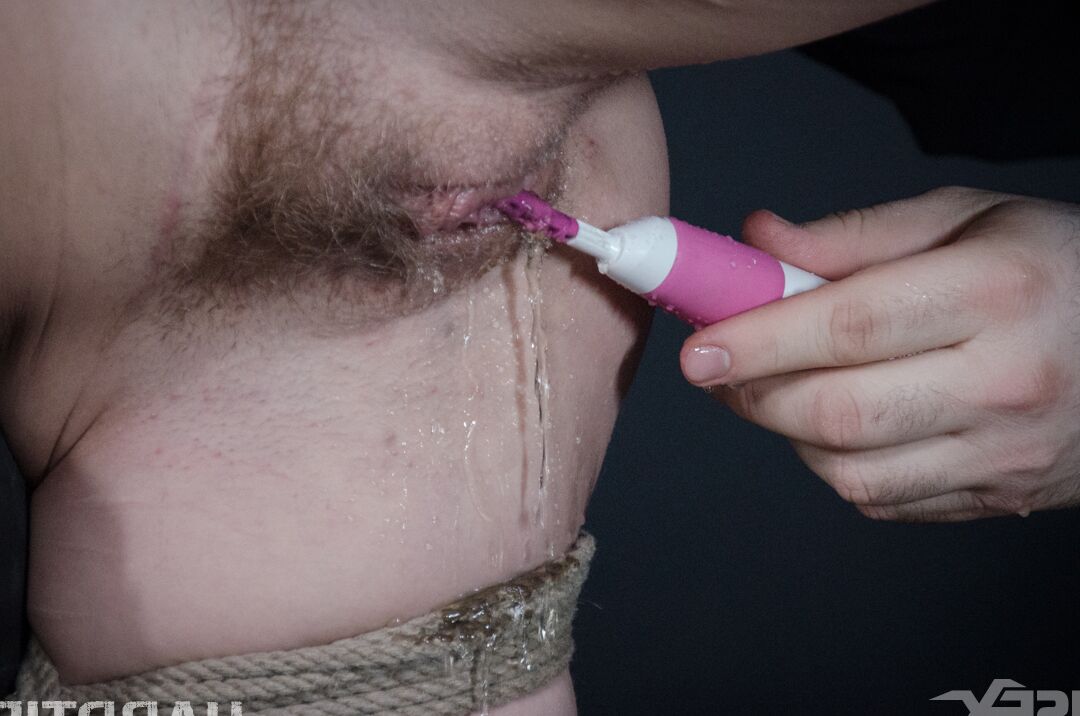 14P White girl Riley Reyes is tied up and tortured in a dungeon setting