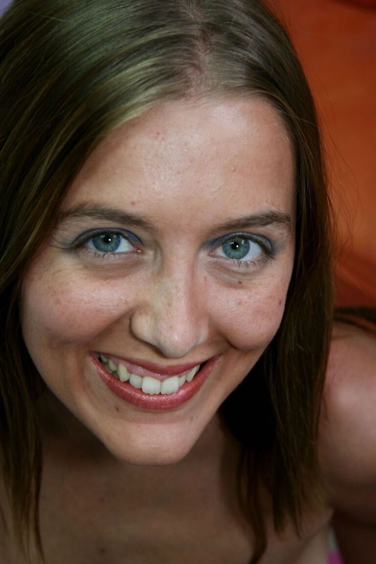 21P Slim girl with amazing boobs Angelica Lane strips and sucks a dong in POV