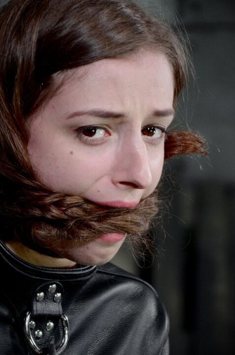 16P Young girl Willow Hayes finds herself being restrained by her owner in dungeon