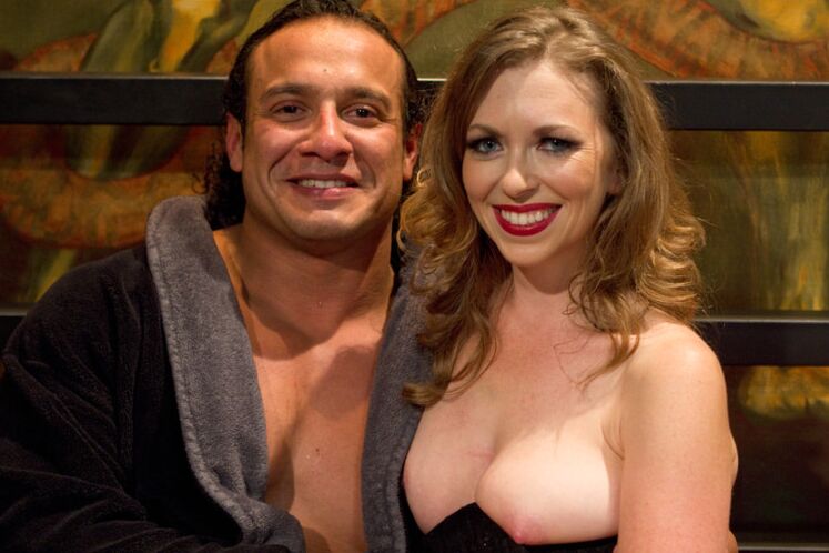 10P Mistress T canes a well endowed all muscle slave into submission and uses his