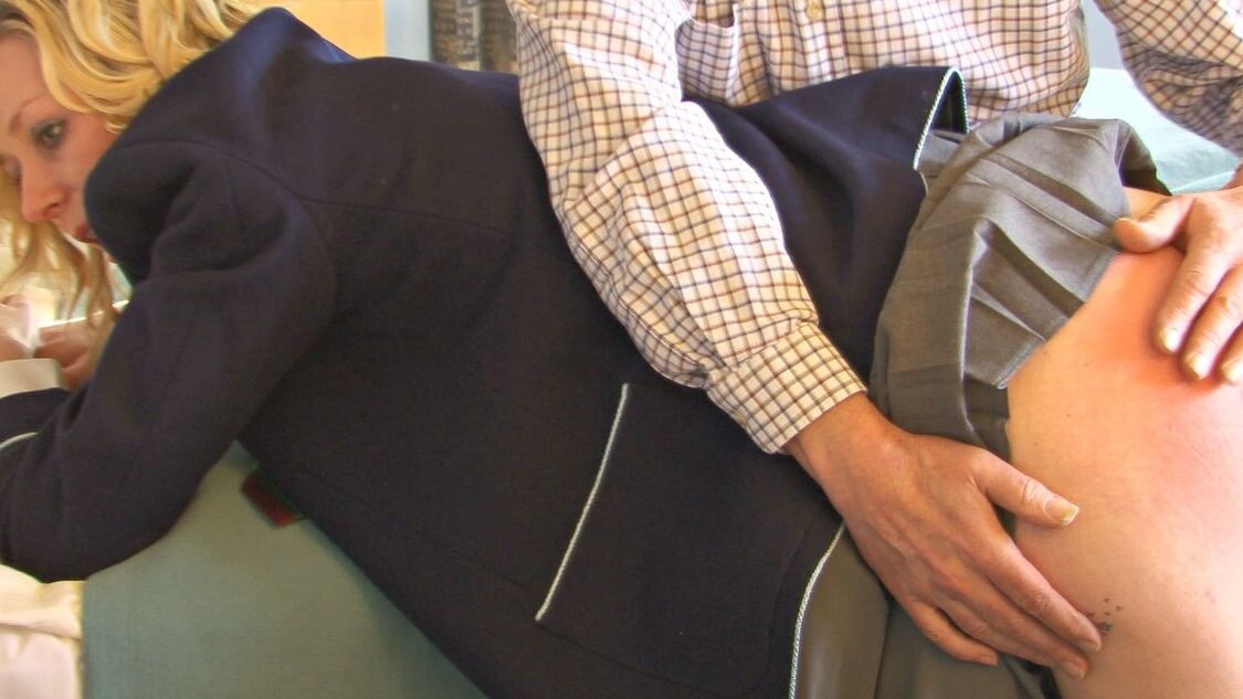 12P Spanking Online Louise thrashed & sent to school