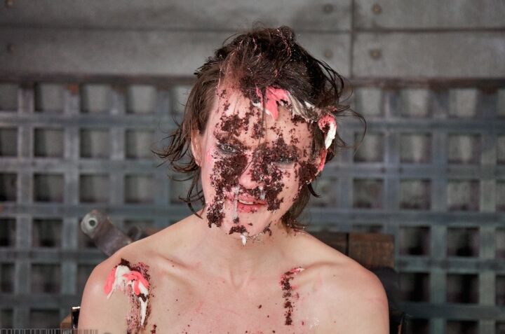 16P Young white girl Hazel Hypnotic is subjected to humiliating acts in a dungeon