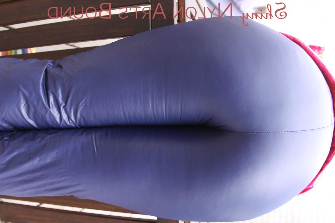 16P SOPHIE wearing sexy shiny nylon downwear of crazysensation being tied and