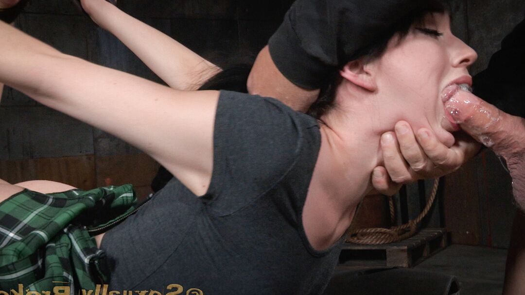 15P Blindfolded Aria Alexander forced to deepthroat hard cock while getting banged