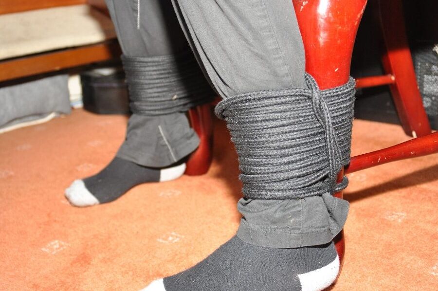 12P Tied Virgins Teen is tied up in her own home