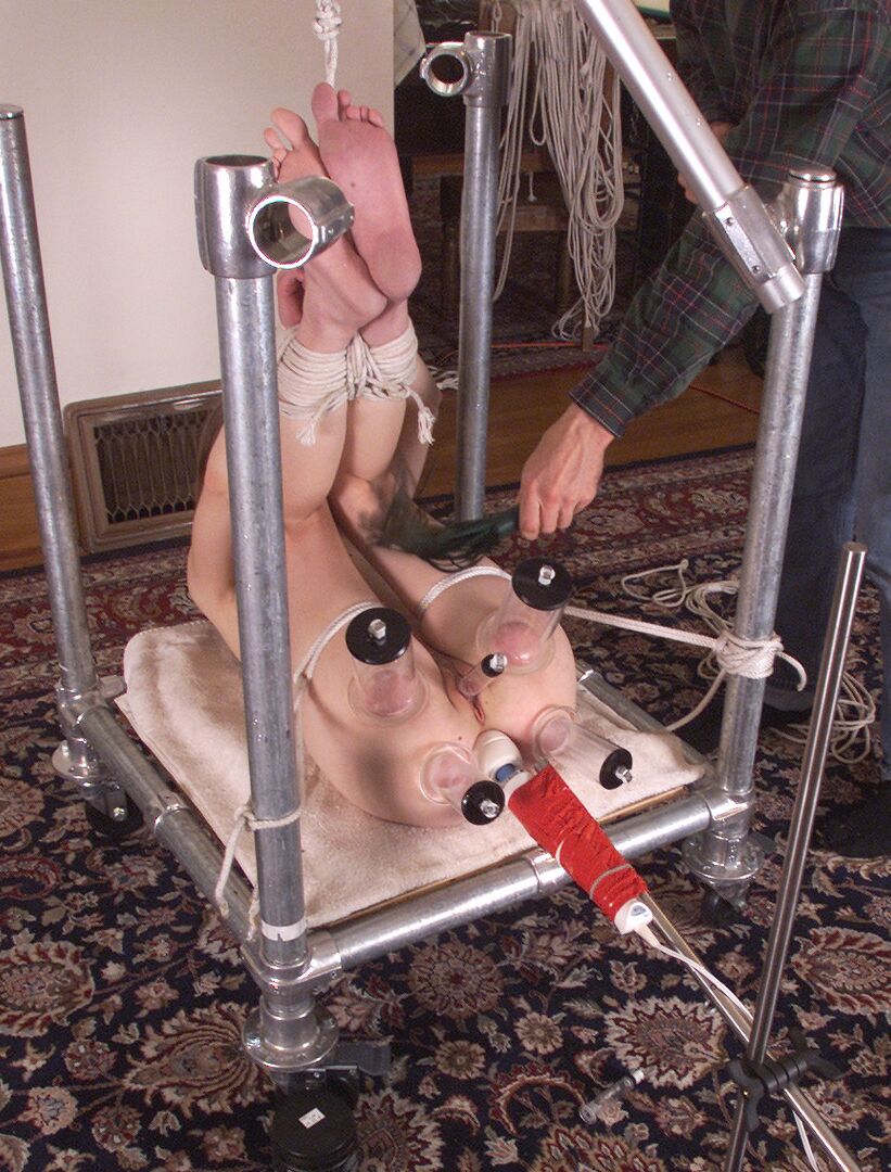 20P Hogtied slut Ashley gets humiliated and anally toyed by a kinky master