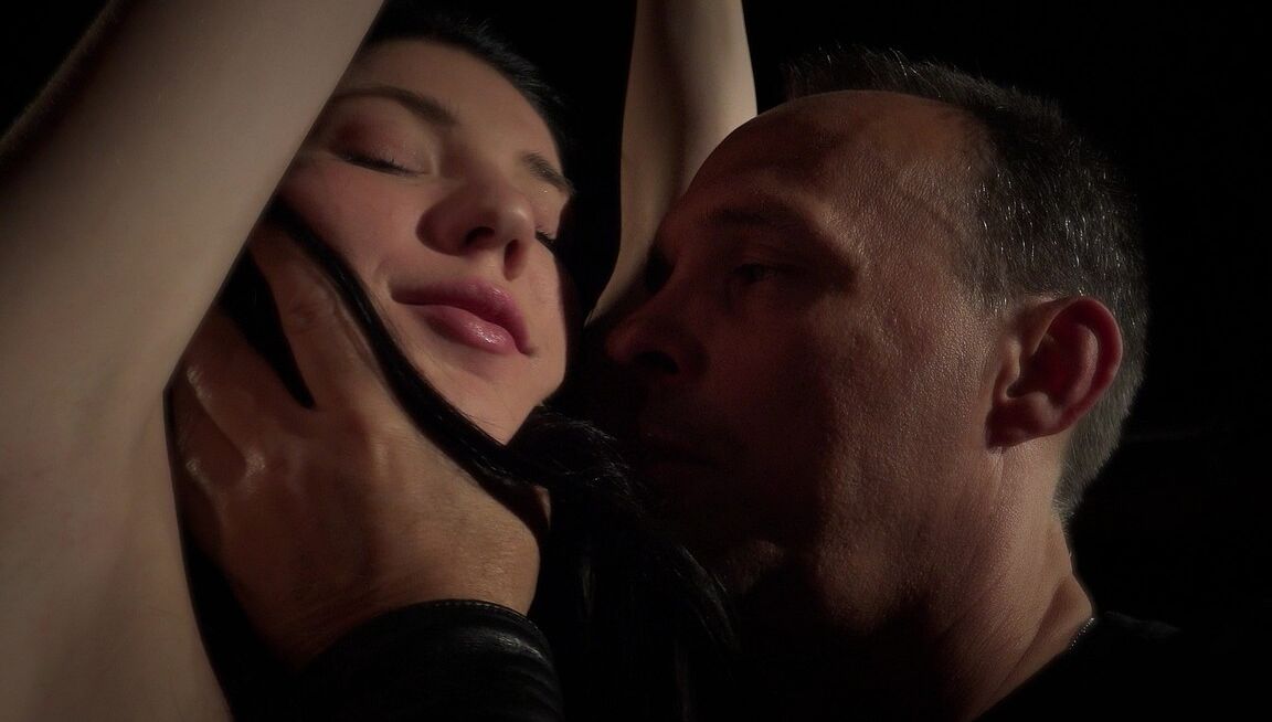 17P Dark haired sub Mia Evans roughly dominated and toyed by her wild BDSM partner