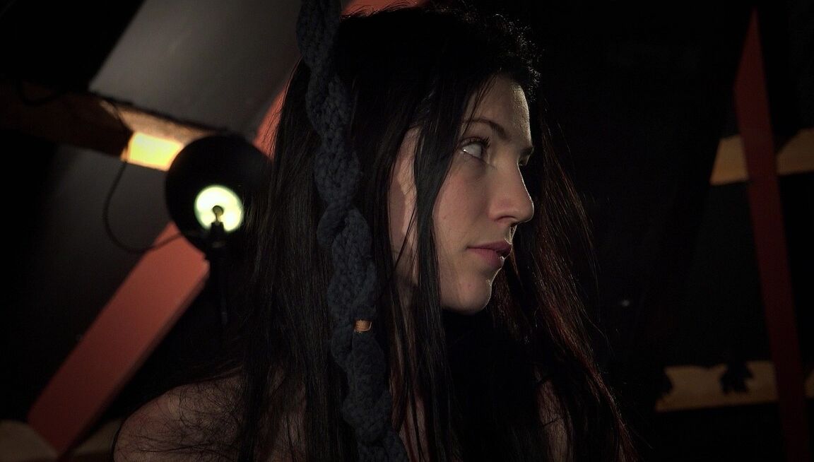 17P Dark haired sub Mia Evans roughly dominated and toyed by her wild BDSM partner