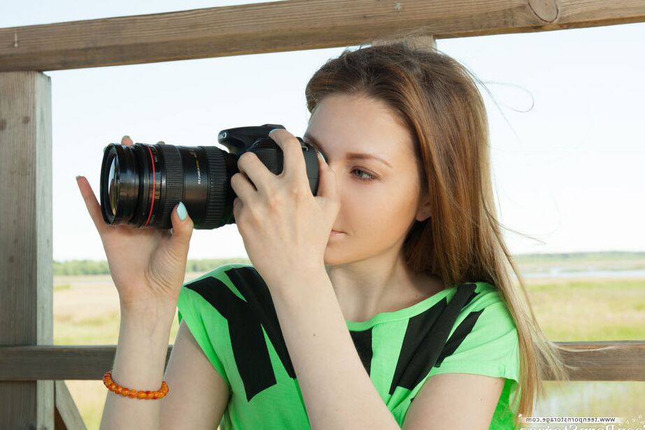 20P Check out this absolutely stunning brunette girl as she gets rid of her