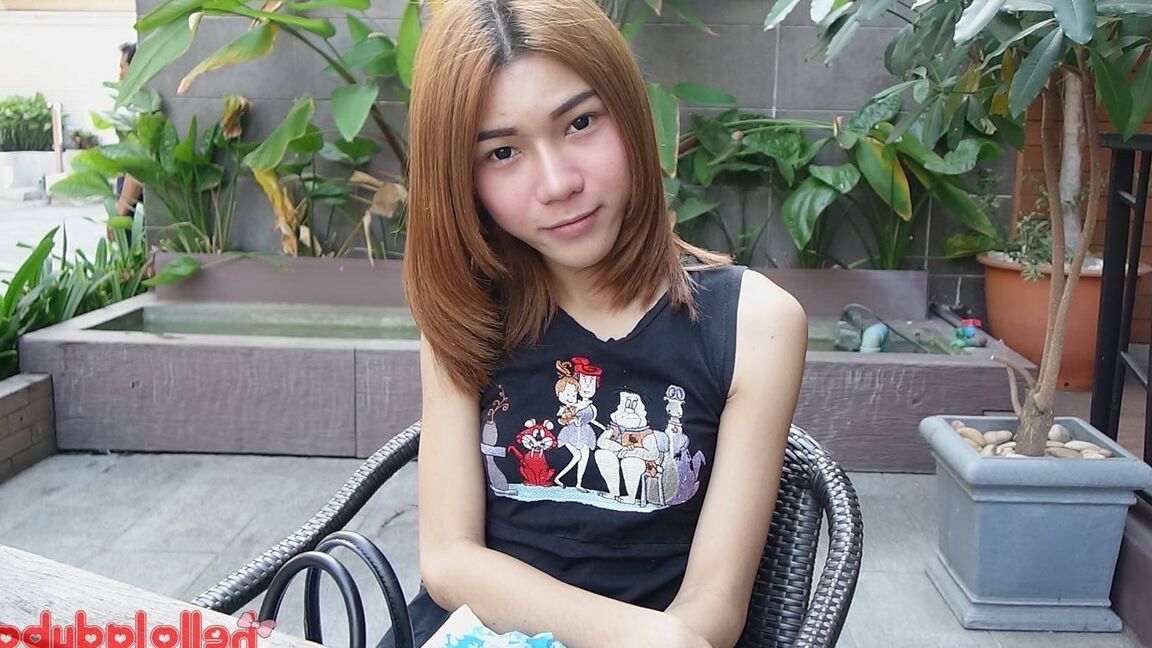 12P 19 year old shy Thai ladyboy gets naked and does a striptease