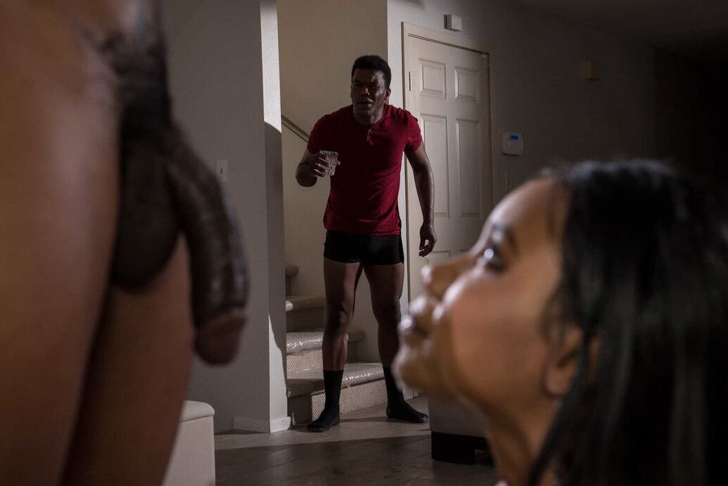 21P Big titted Ebony MILF Jenna Foxx gets her twat drilled by her husband's friend