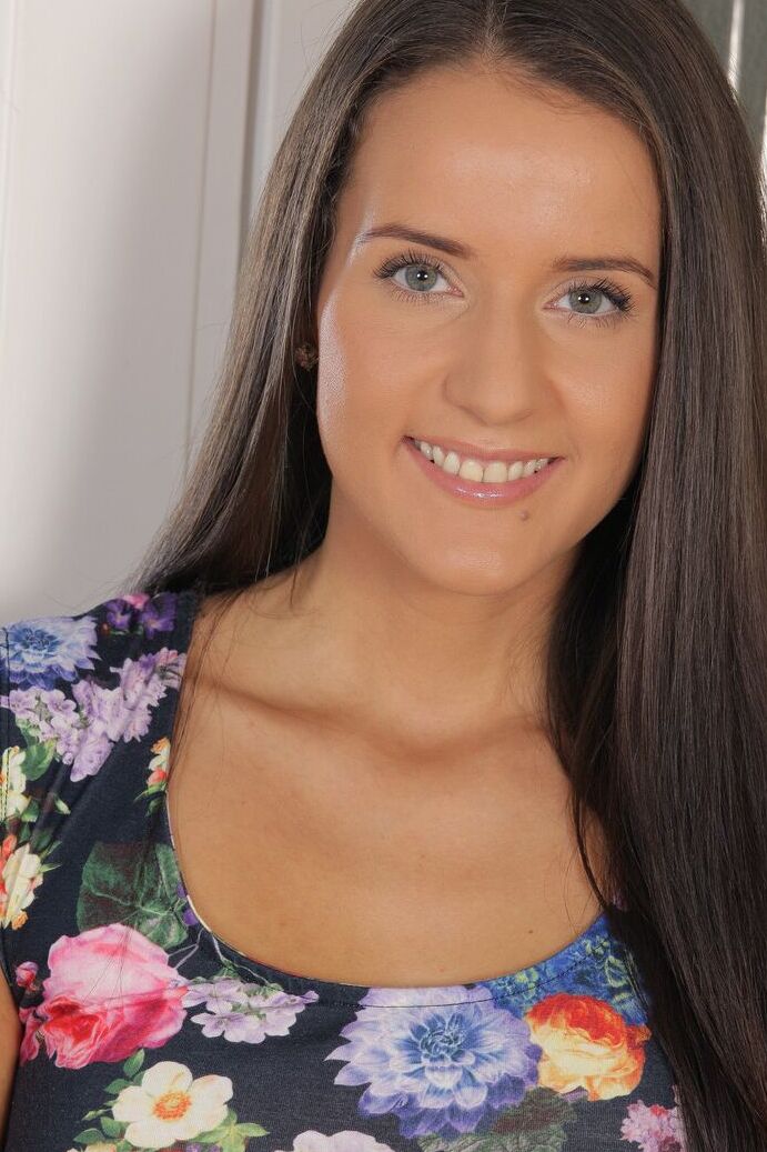 21P Beautiful skinny babe Adrienn Kovacs unveils her titties and touches her clam