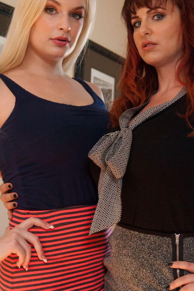 20P Sexy Mz Berlin & Danielle Delaunay flaunt their curvy bums in tight outfits