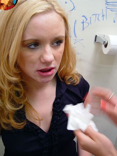 21P Blonde 39yo Fiona Cheeks tastes black dong through a gloryhole in the toilet