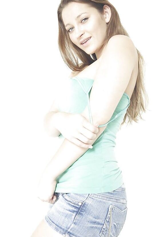 16P Tiny tits babe Dani Daniels undresses her jeans shorts and tight shirt