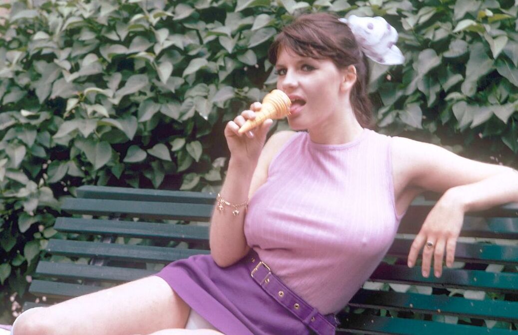 12P Fully clothed teen from the 70s takes in London's sites before stripping naked