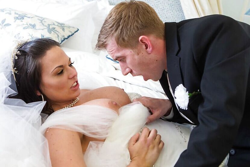 Simony Diamond, une MILF européenne de 16p, se fait sodomiser par une grosse bite en robe de mariée.