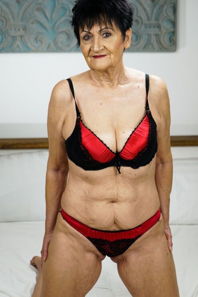 17P Short haired granny Anastasia gets her beaver eaten out and dicked by stud