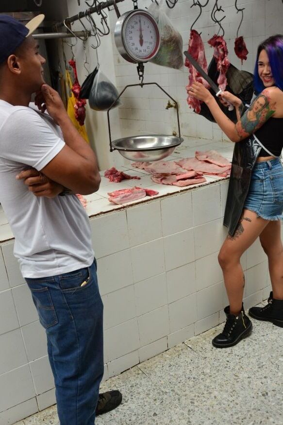 19P Young Colombian doll meets a local guy at meat market and gets fucked
