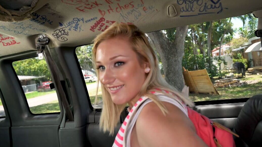 21P Golden haired teen Daisy Lynne joins a stranger in a van for a quickie