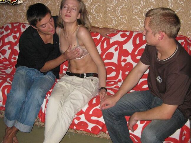 16P Young blonde is coerced into fucking another guy in front of her boyfriend