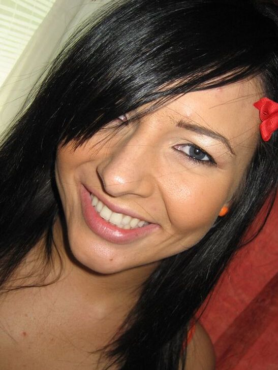 16P Dark haired ex-girlfriend Ashli Orion strips after upskirt panty flashing