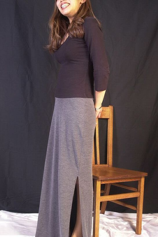 16P Asian first timer Nina peeling off long skirt on way to modeling naked
