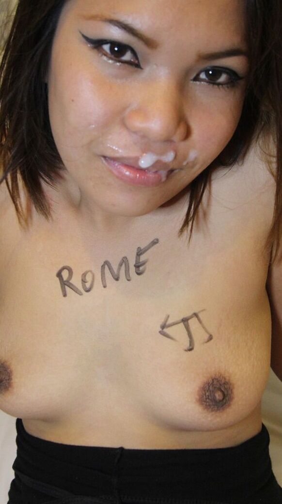 15P Asian amateur with a big butt wears jizz on lips after sex with a foreigner