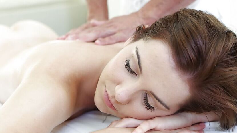 16P Close up relaxing massage done to a beautiful brunette Kasey Warner