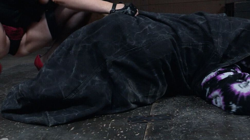 15P Busty blonde Rain Degrey is thoroughly debased by a female in a dungeon