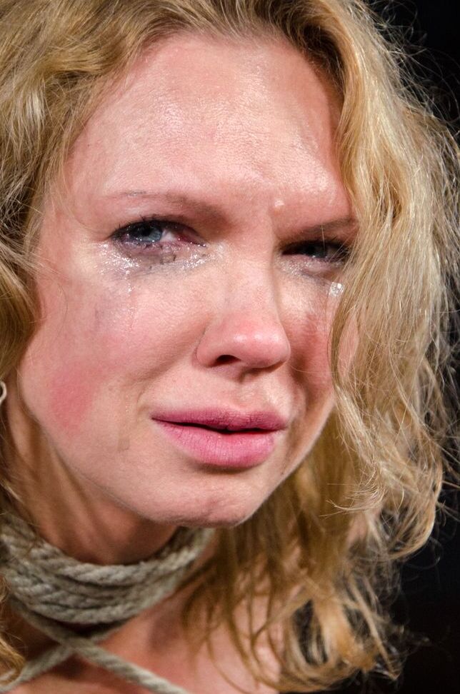 15P Busty blonde Rain Degrey is thoroughly debased by a female in a dungeon