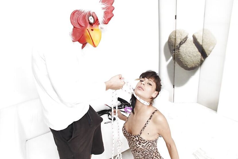 16P Submissive latina gets involved into anal BDSM action with masked lad
