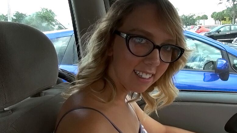 16P Beauty in glasses Chase is talking and playing with her nipples