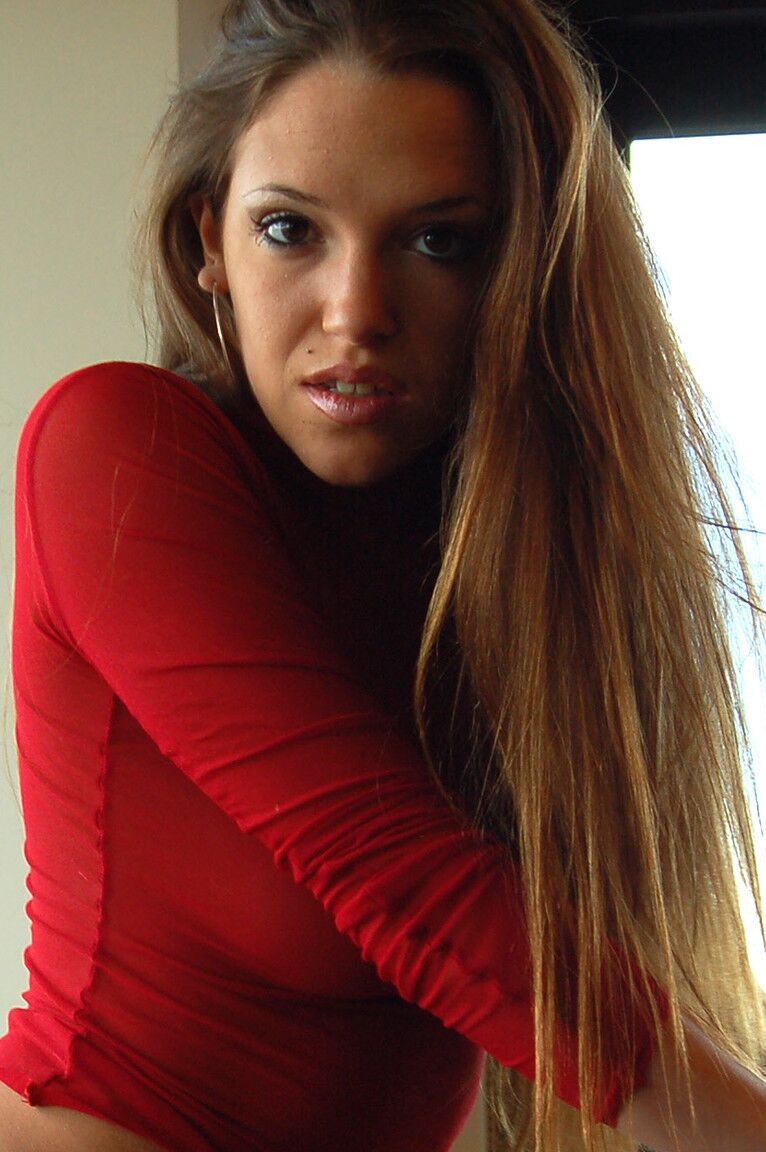 14P Captivating Ambrosia gets flirty in a see through shirt
