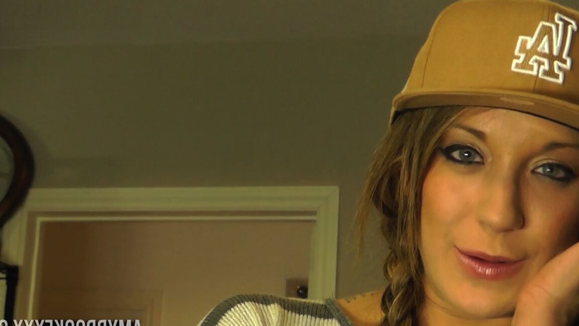 17P Hottie Amy Brooke gives a BJ & feeds herself with warm cum in the kitchen