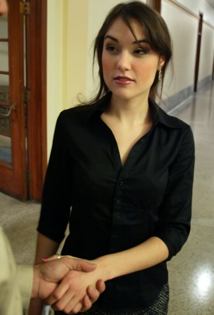 20P Brunette journalist Sasha Grey gets a rough face fuck in the armory at night